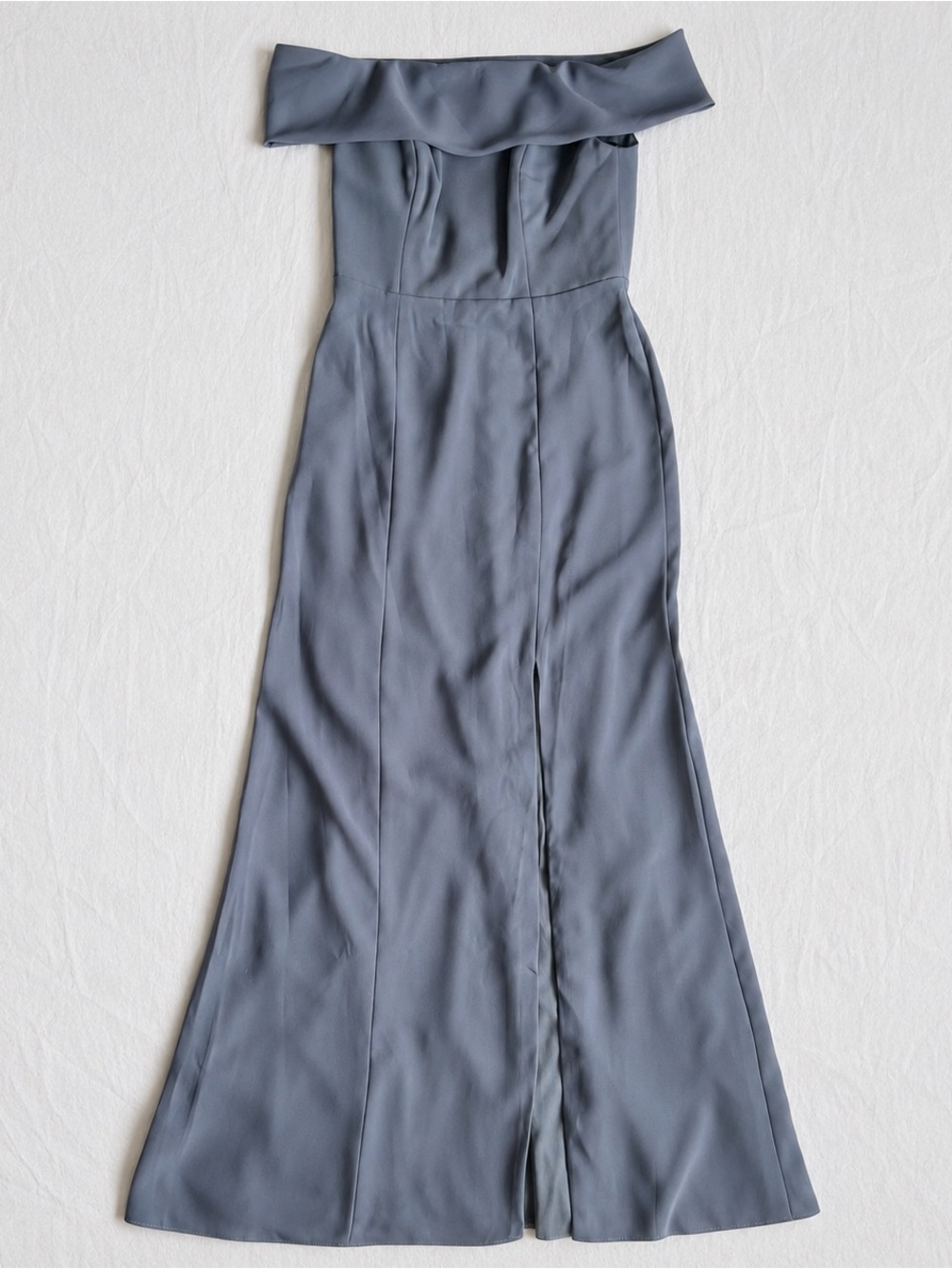 dessy collection off-the-shoulder blue dress